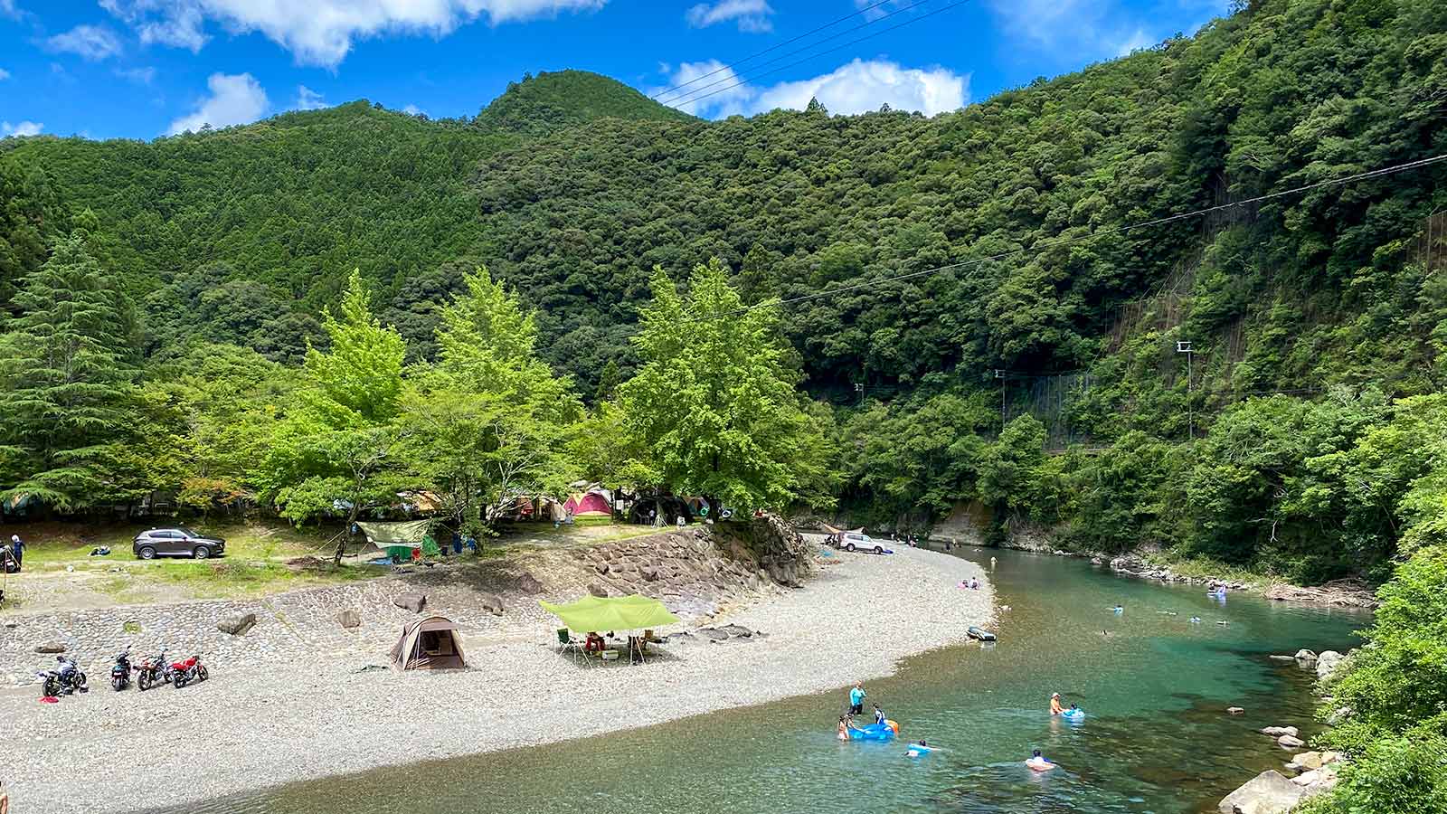 田辺川湯キャンプ場 自然豊かで温泉も近い熊野本宮のキャンプ場