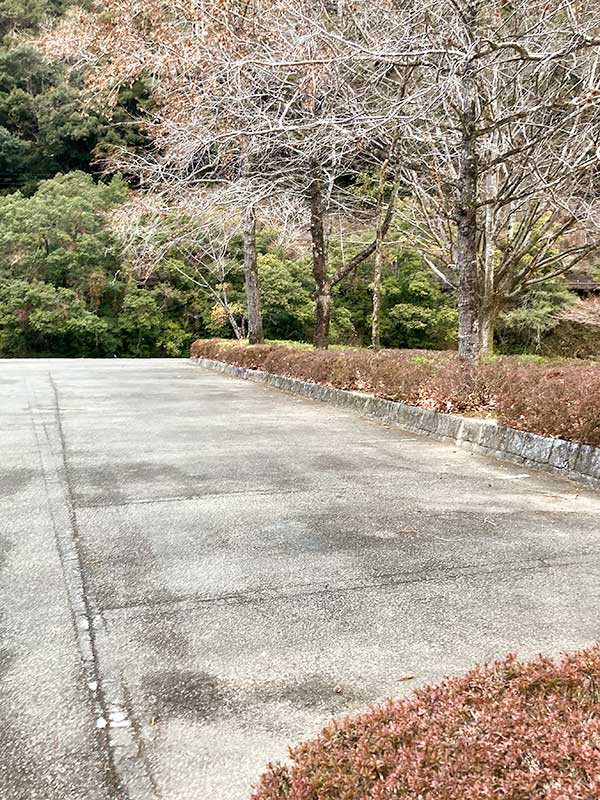 駐車場のライン引き作業をしました